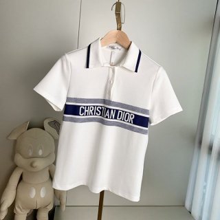 New on sale★Sold out, very popular Dior logo cotton jersey polo shirt, fake★ dej64939