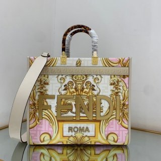 Popular collaboration ☆ Fendi x Versace tote bag fake feb43830