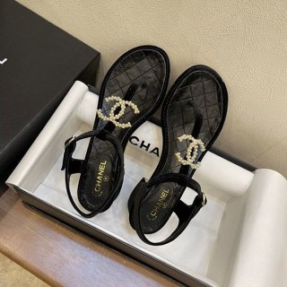 Competition Chanel Sandals Replica CC Logo shy85491