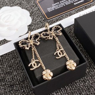 No. 1 in cumulative sales! Chanel earrings replica Coco hoop CC swinging long shk42861