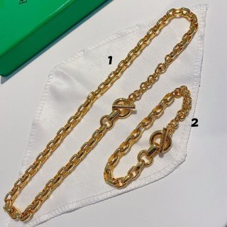 Very popular! Bottega Veneta 21SS T-bar chunky chain bracelet/necklace fake bot09015