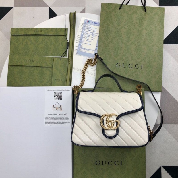 Gucci GG Marmont Mini Top Handle Bag Replica gg210820118