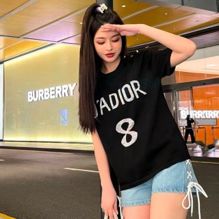 ★Japan!! Popular! Cool and cute? Dior J'adior logo cotton t-shirt copy dei71683