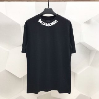 Free shipping Balenciaga replica T-shirt with printed logo on neckline bah41762