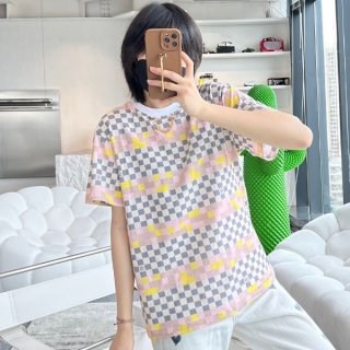 No.1 Popularity? Louis Vuitton T-shirt replica Demier short sleeve pixel checkerboard 1A9XPQ