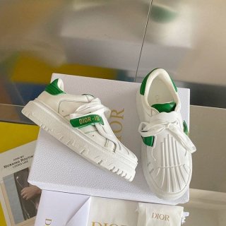 No.1 popular Dior ID sneakers replica calfskin green/white del40200