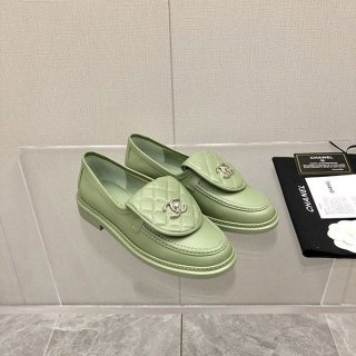 Very popular!! New color Chanel loafers fake Matelasse CC turnlock shz55446