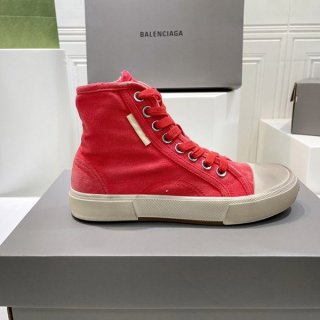 Eye-catching color Balenciaga copy PARIS HIGH TOP sneakers in red bap22382
