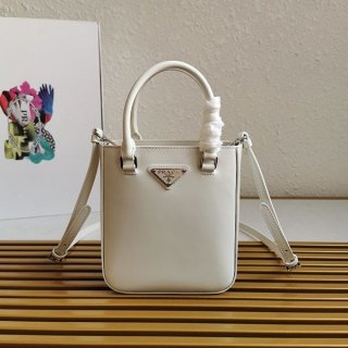 Eye-catching color [PRADA] Small brushed leather tote bag replica puz43717