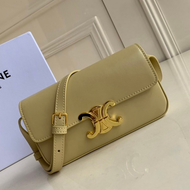 Very popular! ★Celine replica Triomphe shoulder bag in calfskin Cew81568