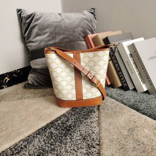 Very popular: Replica Celine Small Bucket / Triomphe canvas & calfskin 191442CAS