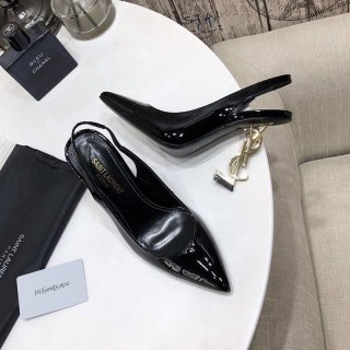 ☆Super popular☆Saint Laurent replica sandals women's patent leather shoes black Saf43327