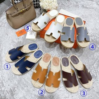 New spring/summer items hard to find! Hermes Antigua espadrille sandals replica in 5 colors erb56352