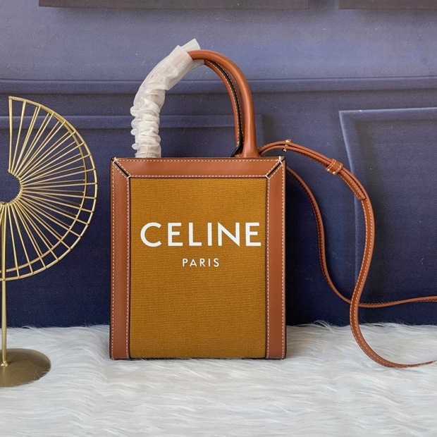 Extremely rare! Celine shoulder bag replica mini vertical cabas canvas Cex15677