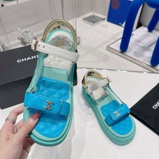 Free shipping Chanel lambskin sandals replica shb41973