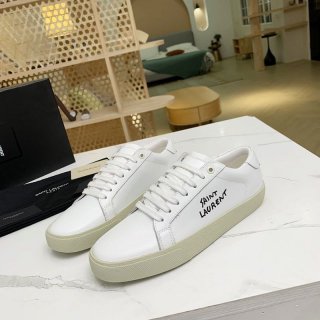 Rare color Saint Laurent Court Classic canvas distressed sneakers fake Sab61578