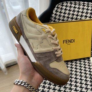 Rare color Fendi Match replica suede low top sneakers feh77647