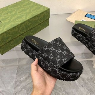 Cute Gucci Original GG Platform Slide Sandals Replica gur86632