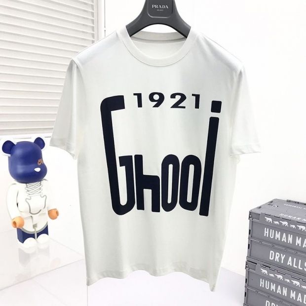 Not available in Japan Gucci Crystal "1921 Gucci" Cotton T-shirt Replica guo49445