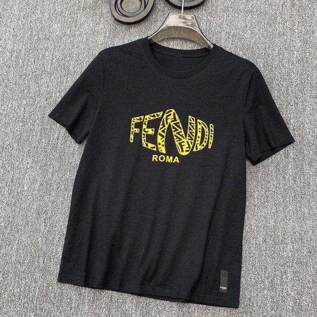 Best Price Challenge Fendi ROMA Logo Crew Neck T-Shirt Replica fem68708