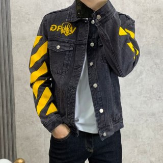 Very popular: Off-White Negative Mark Logo Denim Shirt Copy ofc86024