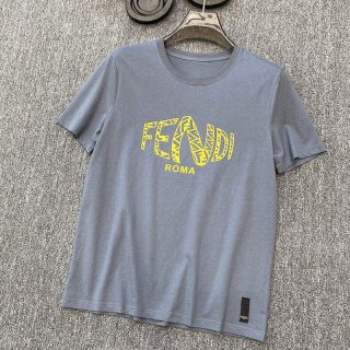 Very popular: Fendi ROMA logo crew neck copy T-shirt fel93787