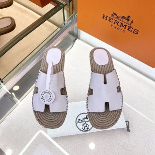 New for Spring/Summer Hermes Flat Sandals, Replica Oran Ecru H Motif Mules ery76574