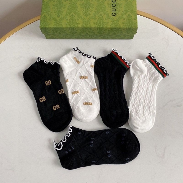 Very popular all over the world? ☆ Gucci socks replica set of 5 pairs gux57985