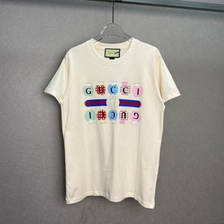 No.1 Popular Gucci Cotton T-shirt Fake Short Sleeve Logo gud69063