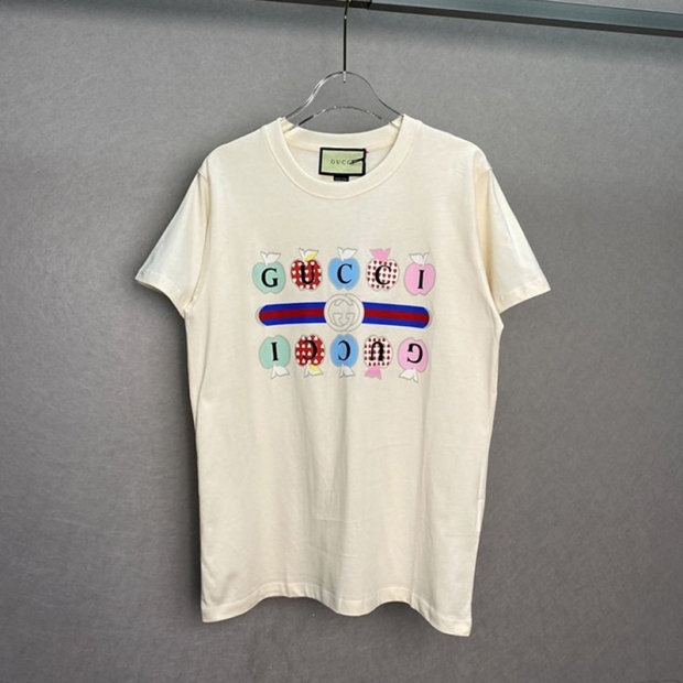 No.1 Popular Gucci Cotton T-shirt Fake Short Sleeve Logo gud69063
