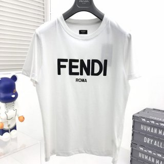 Popularity rising Fendi Crew Neck Logo Jersey Fake T-shirt feb44182
