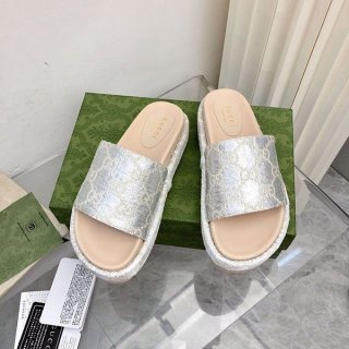 Very popular! Gucci Love Parade Collection GG platform sandals replica guq20375