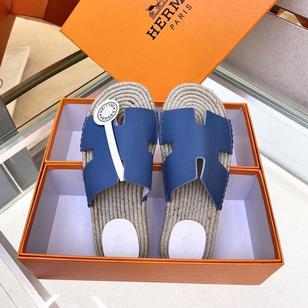 Rare Hermes Flat Sandals Replica Oran Ecru H Motif Mules erd59260