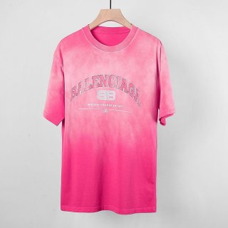 ★Popular in Japan! Balenciaga logo damaged black cotton copy crew neck T-shirt bay66893