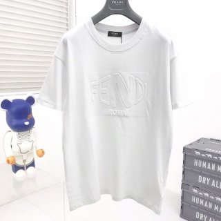 Super Hot Topic! Fendi Crew Neck Logo Jersey T-Shirt Fem98913