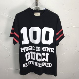 New Spring Collection 100th Anniversary Gucci T-Shirt Replica Cotton Crew Neck Striped gur59948