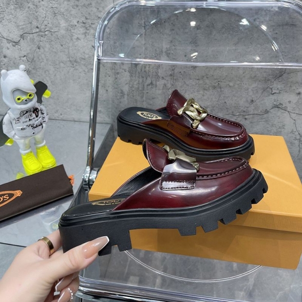 ☆Super popular☆ [Tax/shipping included] Tod's replica double T leather mules tol18042
