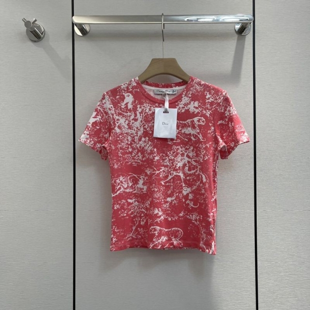 Extremely rare! Dior T-shirt parody oblique round neck terry cotton deq09273