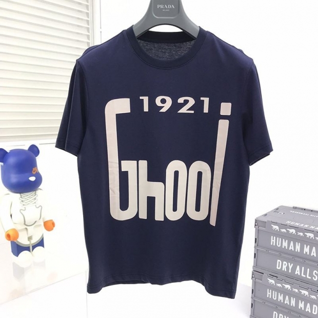 Popular all over the world? Gucci Crystal "1921 Gucci" Cotton T-shirt Parody gul34129