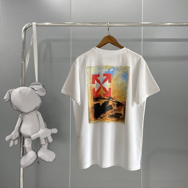 Popular Off-White Graffiti Arrow Logo T-Shirt Copy ofn08286
