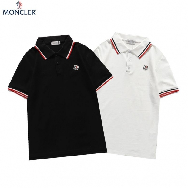 Not available in Japan Moncler Tricolor Tape Detail Polo Shirt Replica 2 Colors mon55098