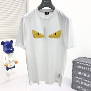 The hottest topic! Fendi Monster fake logo crew neck T-shirt fel80350