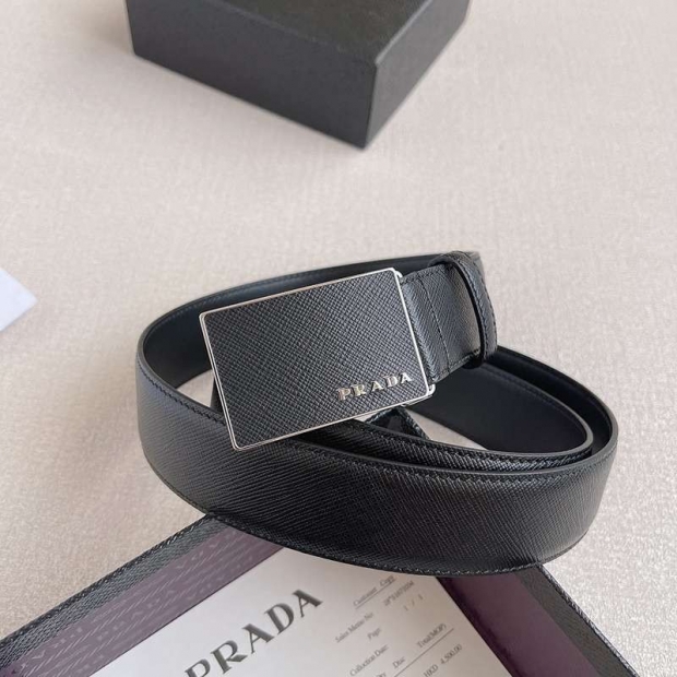 Love at first sight? Beautiful Prada reversible belt replica 3.5cm free shipping pux51588