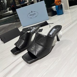 Rare color Prada copy ◆ Quilted nappa leather mule sandals 1XX583_038_F0002_F_B065