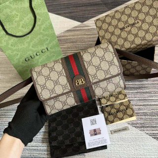 Eye-catching color Balenciaga x Gucci collaboration HACKER Continental long wallet copy gub70518