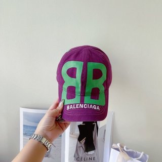 Very popular!! New color Balenciaga logo women's cap fake purple ban15128