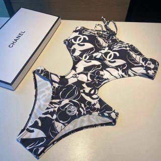 Rare color [Chanel] Swimsuit replica one piece striped shz83360