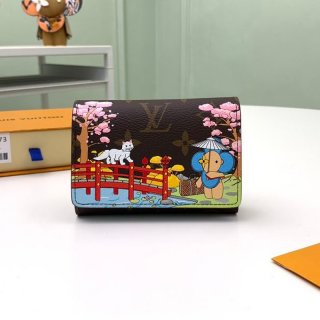 Eye-catching color Louis Vuitton folding wallet mini wallet replica M80873
