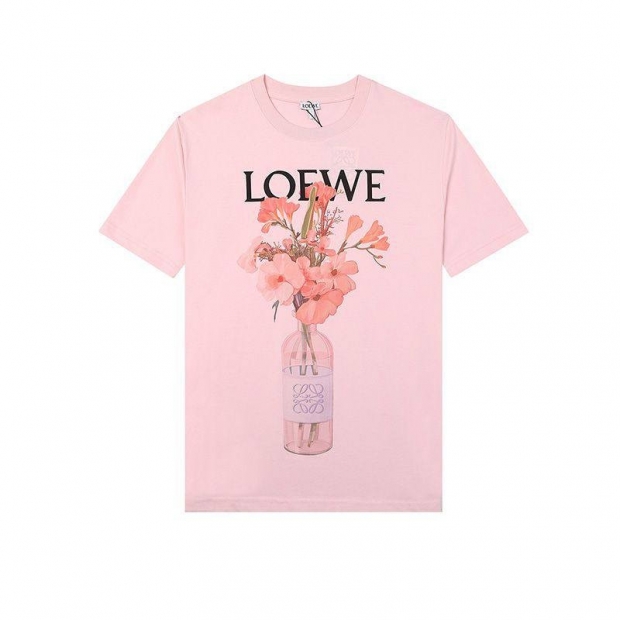 No.1 Popular Loewe T-shirt Replica Anagram Brooch Print Short Sleeve loh07937