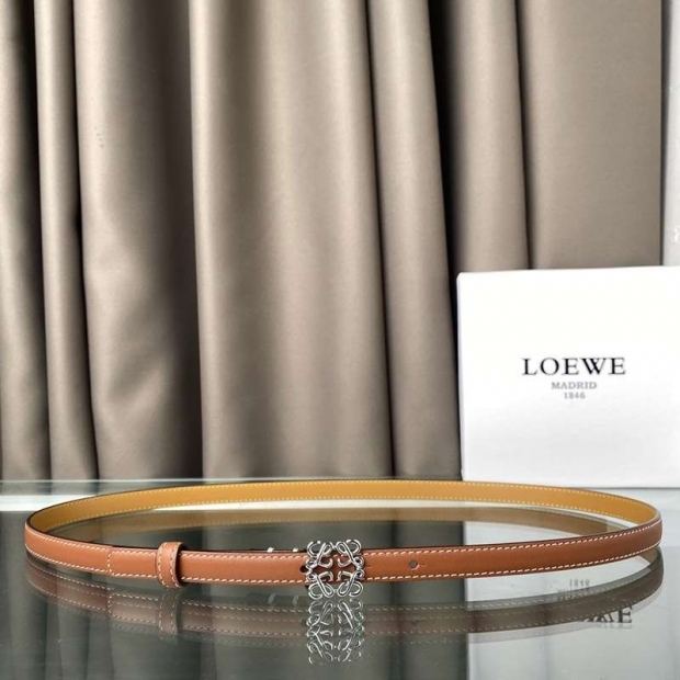 Popular and cute [LOEWE] calf leather anagram belt replica 1.5 cm lot16388